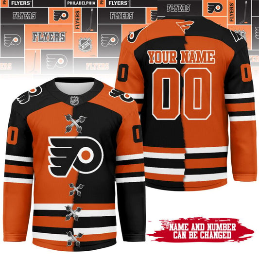 [SUPER SALE] NEW CUSTOMIZED NHL27 PPF PHILADELPHIA FLYERS UNISEX HOCKEY JERSEY