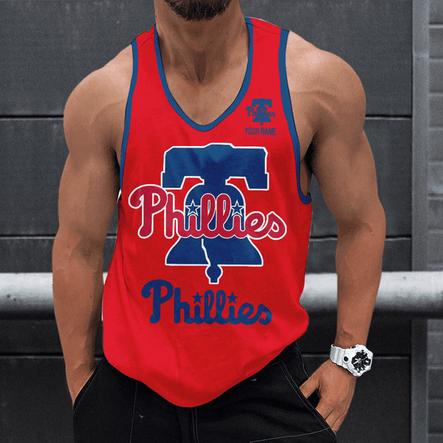 [FLASH SALE] NEW CUSTOMIZED MLB11 PHILADELPHIA PHILLIES UNISEX TANK TOP