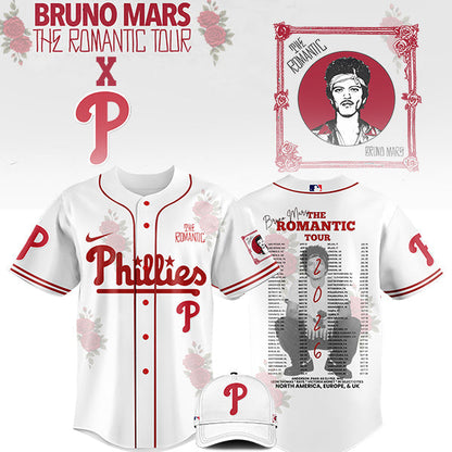[FLASH SALE] NEW CUSTOMIZED MLB11 PH PHILLIES x BRUNO MARS BASEBALL JERSEY