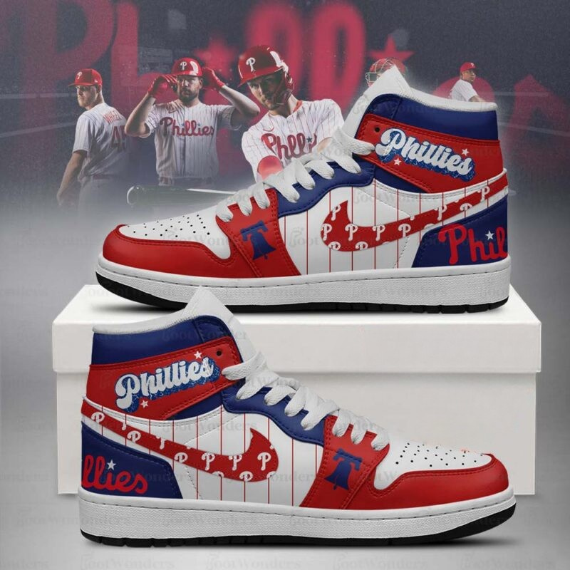[FLASH SALE] NEW CUSTOMIZED MLB11 PH PHILLIES AIR JORDAN SNEAKERS