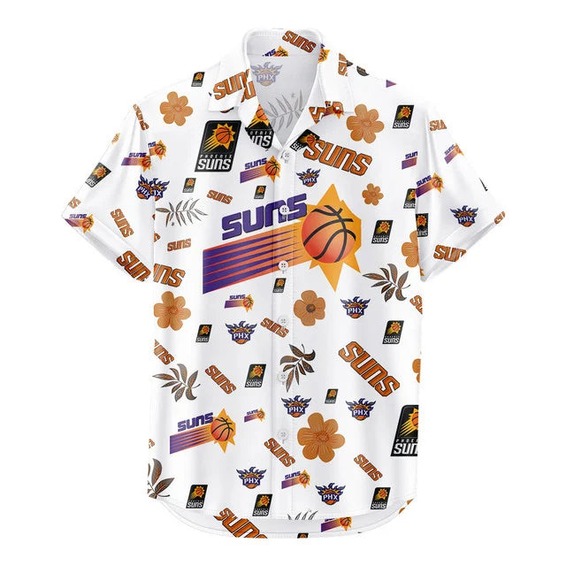 [HOT DEAL] NEW CUSTOMIZED NBA21 PSU PHOENIX SUNS UNISEX HAWAIIAN SHIRT & SHORTS SET