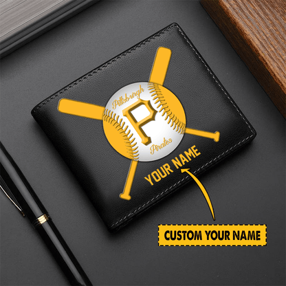 [FLASH SALE] NEW CUSTOMIZED MLB29 PHP PITTSBURGH PIRATES LEATHER WALLET