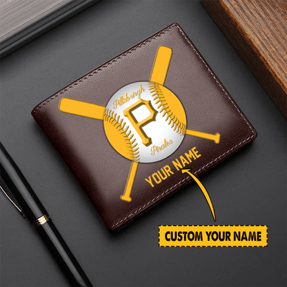 [FLASH SALE] NEW CUSTOMIZED MLB29 PHP PITTSBURGH PIRATES LEATHER WALLET