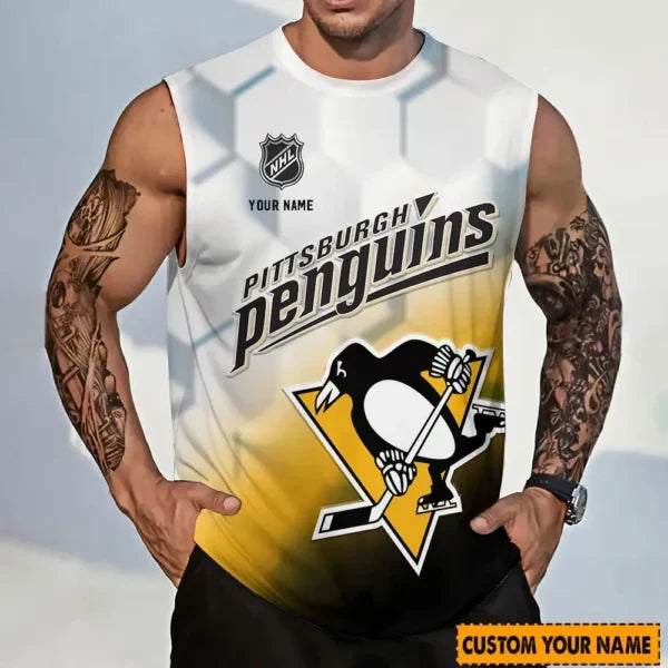 [SUPER SALE] NEW CUSTOMIZED NHL26 PBP PITTSBURGH PENGUINS TANK TOP & GYM SHIRT