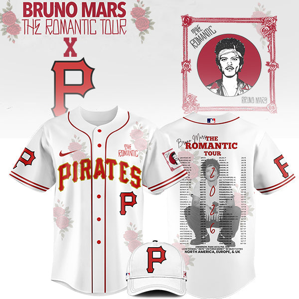 [FLASH SALE] NEW CUSTOMIZED MLB29 PB PIRATES x BRUNO MARS BASEBALL JERSEY