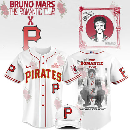 [FLASH SALE] NEW CUSTOMIZED MLB29 PB PIRATES x BRUNO MARS BASEBALL JERSEY