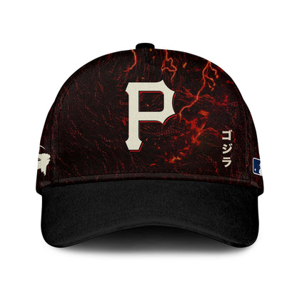 [FLASH SALE] NEW CUSTOMIZED MLB29 PHP PITTSBURGH PIRATES x GODZILLA BASEBALL JERSEY & CAP