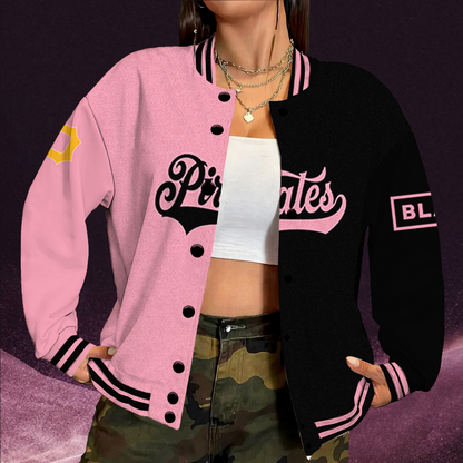 [FLASH SALE] NEW CUSTOMIZED MLB29 PHP PITTSBURGH PIRATES SATIN VARSITY & BASEBALL JACKET