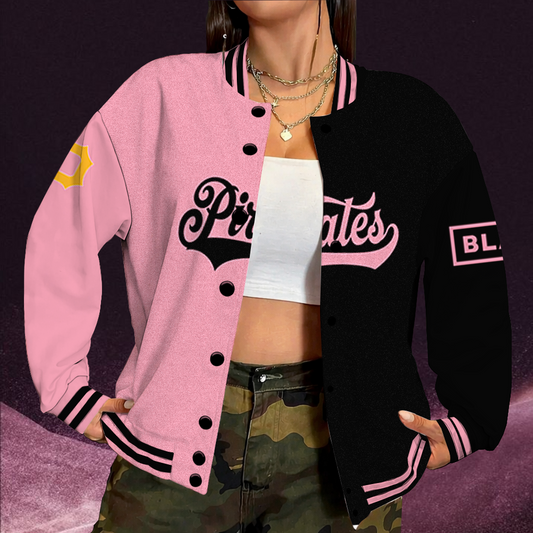 [FLASH SALE] NEW CUSTOMIZED MLB29 PHP PITTSBURGH PIRATES SATIN VARSITY & BASEBALL JACKET