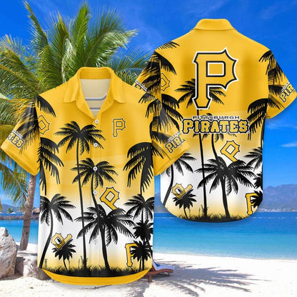 [FLASH SALE] NEW CUSTOMIZED MLB29 PHP PITTSBURGH PIRATES UNISEX HAWAIIAN SHIRT & SHORTS SET