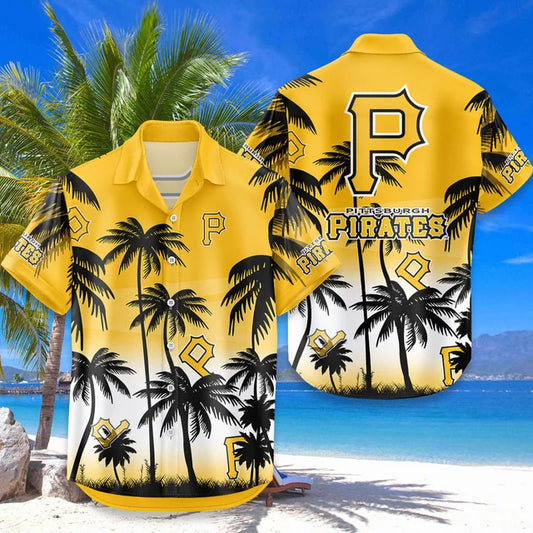 [FLASH SALE] NEW CUSTOMIZED MLB29 PHP PITTSBURGH PIRATES UNISEX HAWAIIAN SHIRT & SHORTS SET