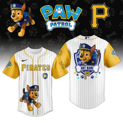[FLASH SALE] NEW CUSTOMIZED MLB29 PHP PITTSBURGH PIRATES x PAW PATROL BASEBALL JERSEY & CAP