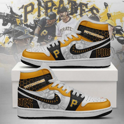 [FLASH SALE] NEW CUSTOMIZED MLB29 PB PIRATES AIR JORDAN SNEAKERS
