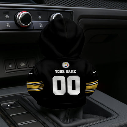 [SPECIAL OFFER] NEW CUSTOMIZED NFL14 PSB PITTSBURGH STEELERS AUTOMOTIVE HOODIE SHIFT KNOB COVER