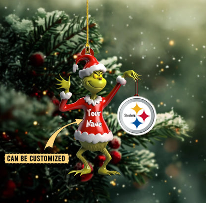 [SPECIAL OFFER] NEW CUSTOMIZED NFL14 PSB PITTSBURGH STEELERS CHRISTMAS ACRYLIC ORNAMENT