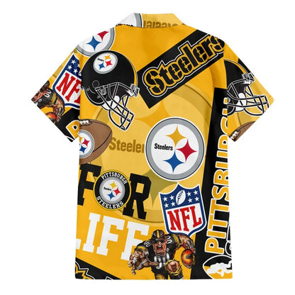 [SPECIAL OFFER] NEW CUSTOMIZED NFL14 PSB PITTSBURGH STEELERS UNISEX HAWAIIAN SHIRT & SHORTS SET