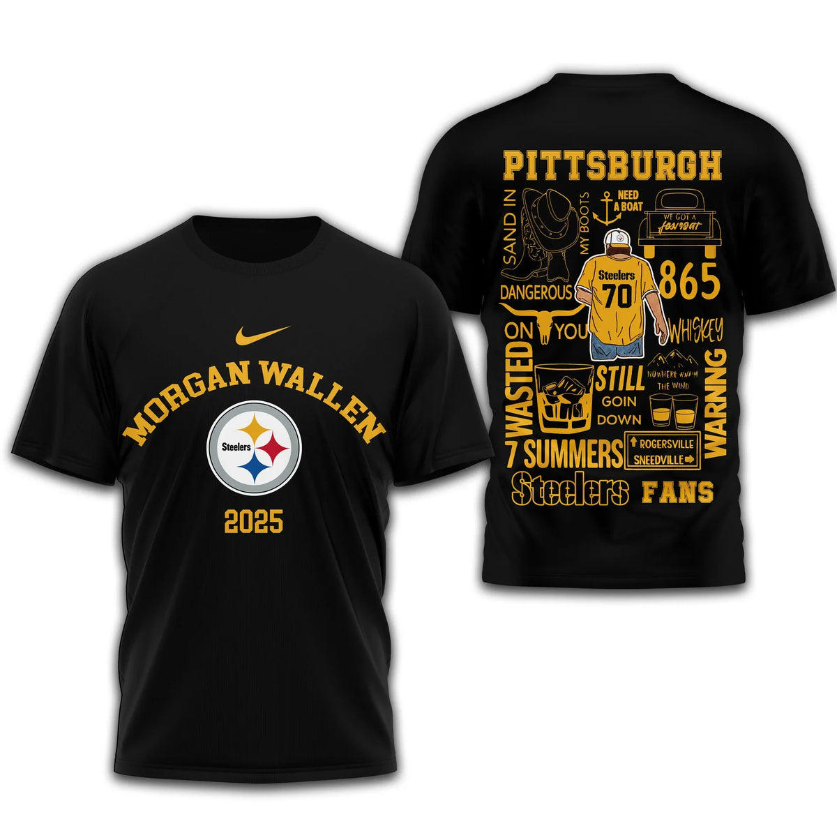 [SPECIAL OFFER] NEW CUSTOMIZED NFL14 PSB PITTSBURGH STEELERS T-SHIRT | MULTIPLE COLORS AVAILABLE