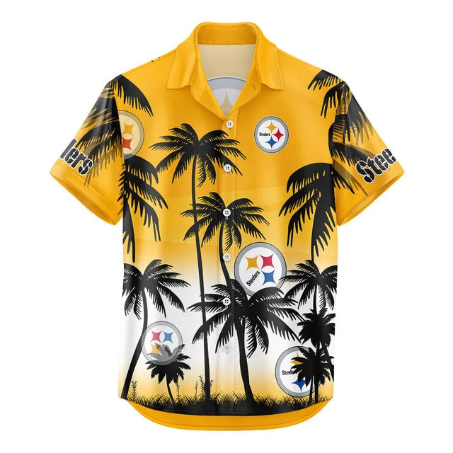 [SPECIAL OFFER] NEW CUSTOMIZED NFL14 PSB PITTSBURGH STEELERS UNISEX HAWAIIAN SHIRT & SHORTS SET