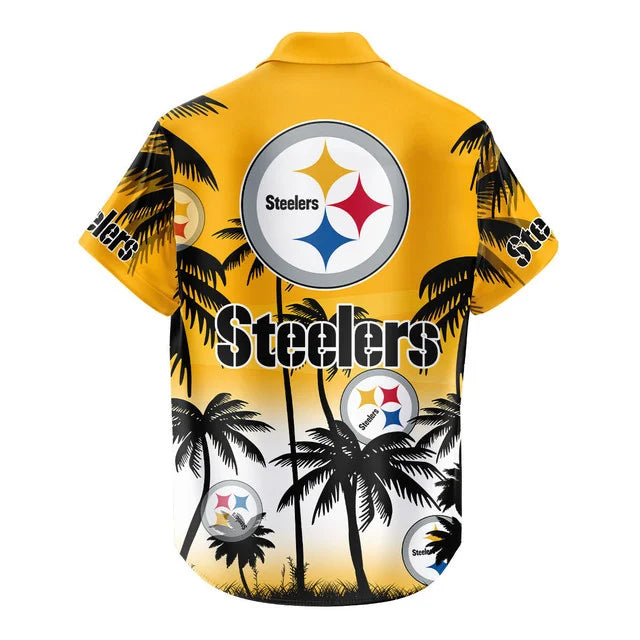 [SPECIAL OFFER] NEW CUSTOMIZED NFL14 PSB PITTSBURGH STEELERS UNISEX HAWAIIAN SHIRT & SHORTS SET