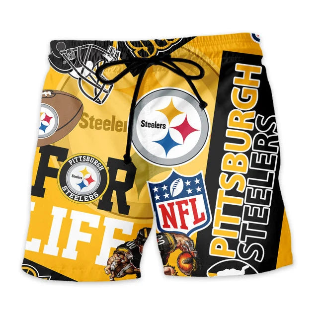 [SPECIAL OFFER] NEW CUSTOMIZED NFL14 PSB PITTSBURGH STEELERS UNISEX HAWAIIAN SHIRT & SHORTS SET