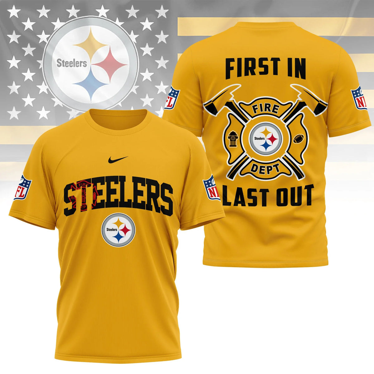 [SPECIAL OFFER] NEW CUSTOMIZED NFL14 PSB PITTSBURGH STEELERS T-SHIRT | MULTIPLE COLORS AVAILABLE
