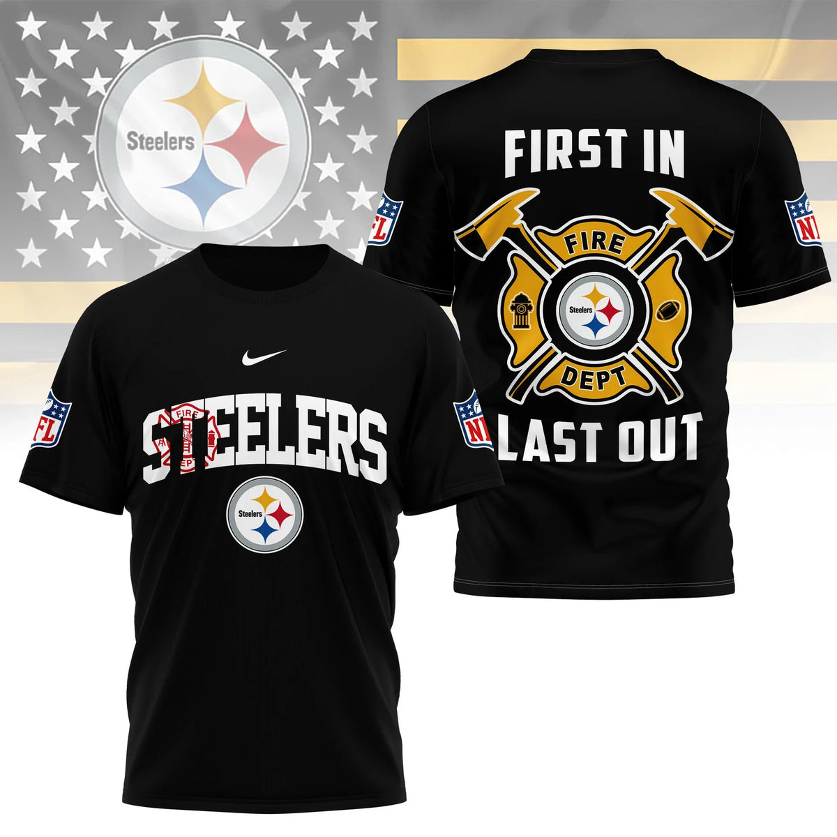 [SPECIAL OFFER] NEW CUSTOMIZED NFL14 PSB PITTSBURGH STEELERS T-SHIRT | MULTIPLE COLORS AVAILABLE