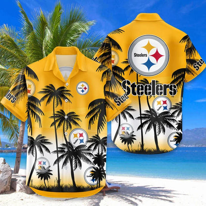 [SPECIAL OFFER] NEW CUSTOMIZED NFL14 PSB PITTSBURGH STEELERS UNISEX HAWAIIAN SHIRT & SHORTS SET