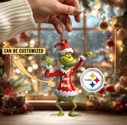 [SPECIAL OFFER] NEW CUSTOMIZED NFL14 PSB PITTSBURGH STEELERS CHRISTMAS ACRYLIC ORNAMENT