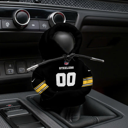 [SPECIAL OFFER] NEW CUSTOMIZED NFL14 PSB PITTSBURGH STEELERS AUTOMOTIVE HOODIE SHIFT KNOB COVER