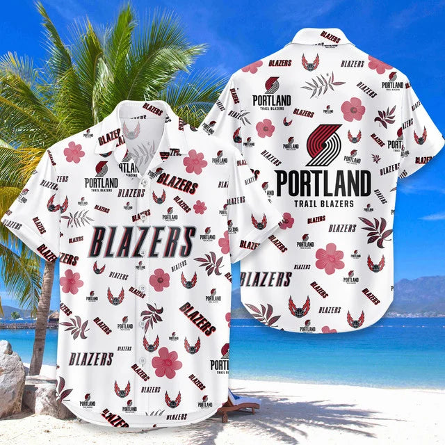 [HOT DEAL] NEW CUSTOMIZED NBA22 PTB PORTLAND TRAIL BLAZERS UNISEX HAWAIIAN SHIRT & SHORTS SET