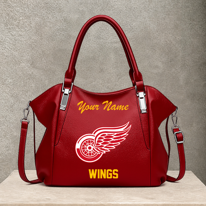 [SUPER SALE] NEW CUSTOMIZED NHL22 DRW DETROIT RED WINGS SHOULDER HANDBAG