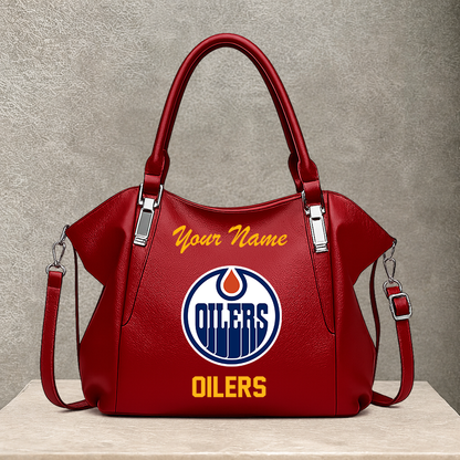 [SUPER SALE] NEW CUSTOMIZED NHL03 EMO EDMONTON OILERS SHOULDER HANDBAG