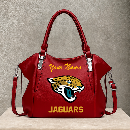 [SPECIAL OFFER] NEW CUSTOMIZED NFL30 JSJ JACKSONVILLE JAGUARS SHOULDER HANDBAG