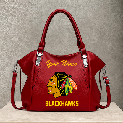 [SUPER SALE] NEW CUSTOMIZED NHL08 CBH CHICAGO BLACKHAWKS SHOULDER HANDBAG