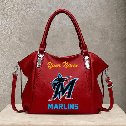 [FLASH SALE] NEW CUSTOMIZED MLB20 MMS MIAMI MARLINS SHOULDER HANDBAG