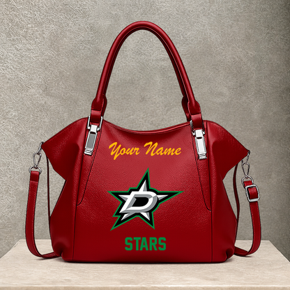 [SUPER SALE] NEW CUSTOMIZED NHL15 DLS DALLAS STARS SHOULDER HANDBAG