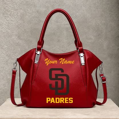 [FLASH SALE] NEW CUSTOMIZED MLB18 SDP SAN DIEGO PADRES SHOULDER HANDBAG