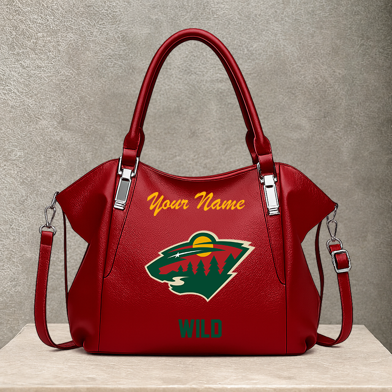 [SUPER SALE] NEW CUSTOMIZED NHL13 MNW MINNESOTA WILD SHOULDER HANDBAG
