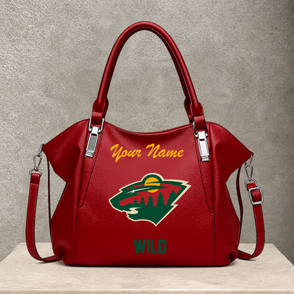 [SUPER SALE] NEW CUSTOMIZED NHL13 MNW MINNESOTA WILD SHOULDER HANDBAG