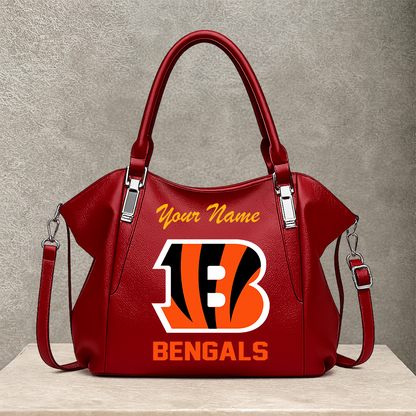 [SPECIAL OFFER] NEW CUSTOMIZED NFL16 CCB CINCINNATI BENGALS SHOULDER HANDBAG