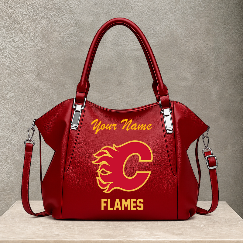 [SUPER SALE] NEW CUSTOMIZED NHL17 CGF CALGARY FLAMES SHOULDER HANDBAG