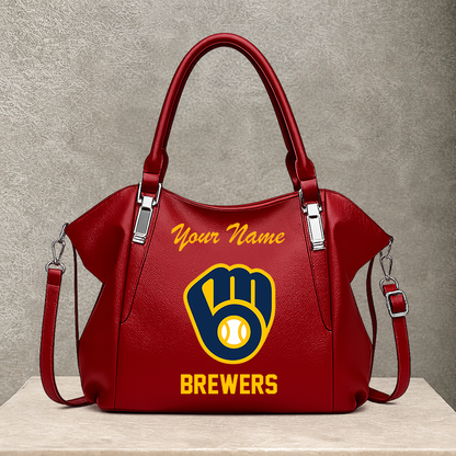 [FLASH SALE] NEW CUSTOMIZED MLB15 MBS MILWAUKEE BREWERS SHOULDER HANDBAG