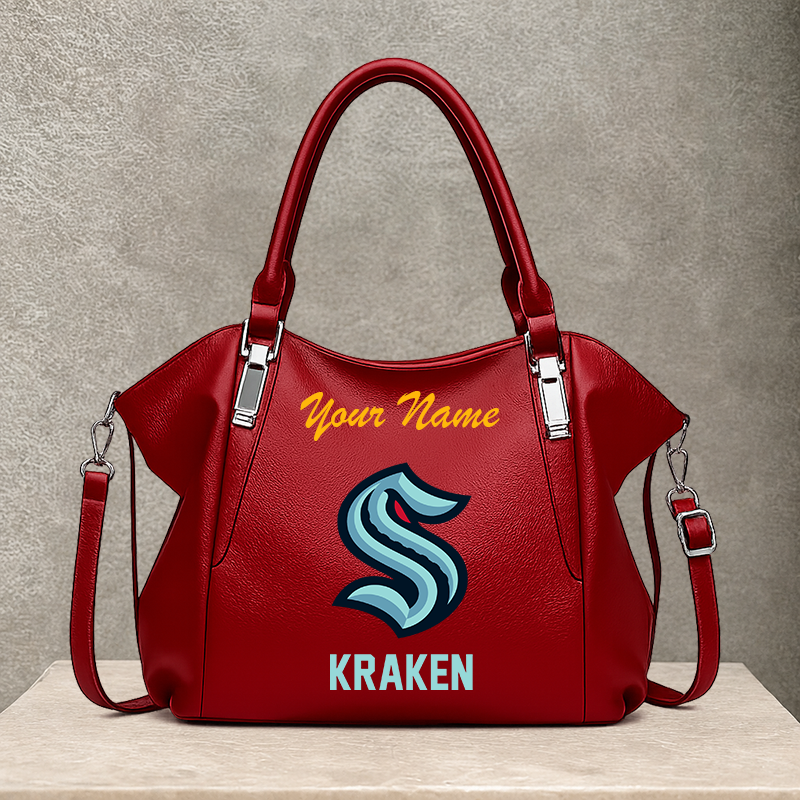 [SUPER SALE] NEW CUSTOMIZED NHL20 STK SEATTLE KRAKEN SHOULDER HANDBAG