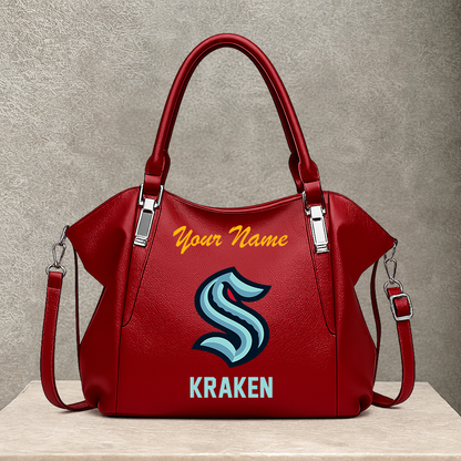 [SUPER SALE] NEW CUSTOMIZED NHL20 STK SEATTLE KRAKEN SHOULDER HANDBAG