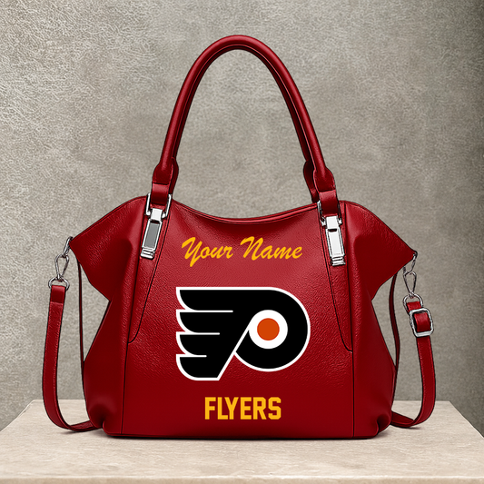 [SUPER SALE] NEW CUSTOMIZED NHL27 PPF PHILADELPHIA FLYERS SHOULDER HANDBAG