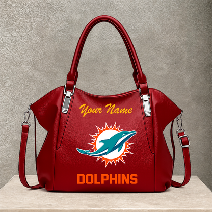 [SPECIAL OFFER] NEW CUSTOMIZED NFL19 MDP MIAMI DOLPHINS SHOULDER HANDBAG