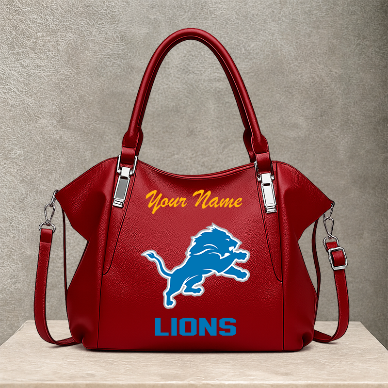[SPECIAL OFFER] NEW CUSTOMIZED NFL04 DTL DETROIT LIONS SHOULDER HANDBAG