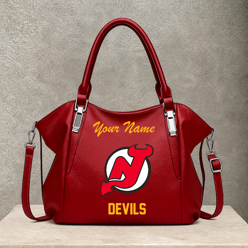 [SUPER SALE] NEW CUSTOMIZED NHL06 NJD NEW JERSEY DEVILS SHOULDER HANDBAG