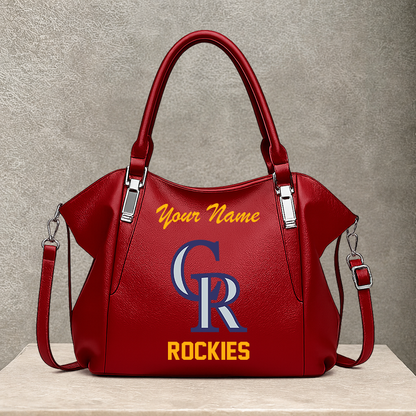 [FLASH SALE] NEW CUSTOMIZED MLB30 COR COLORADO ROCKIES SHOULDER HANDBAG