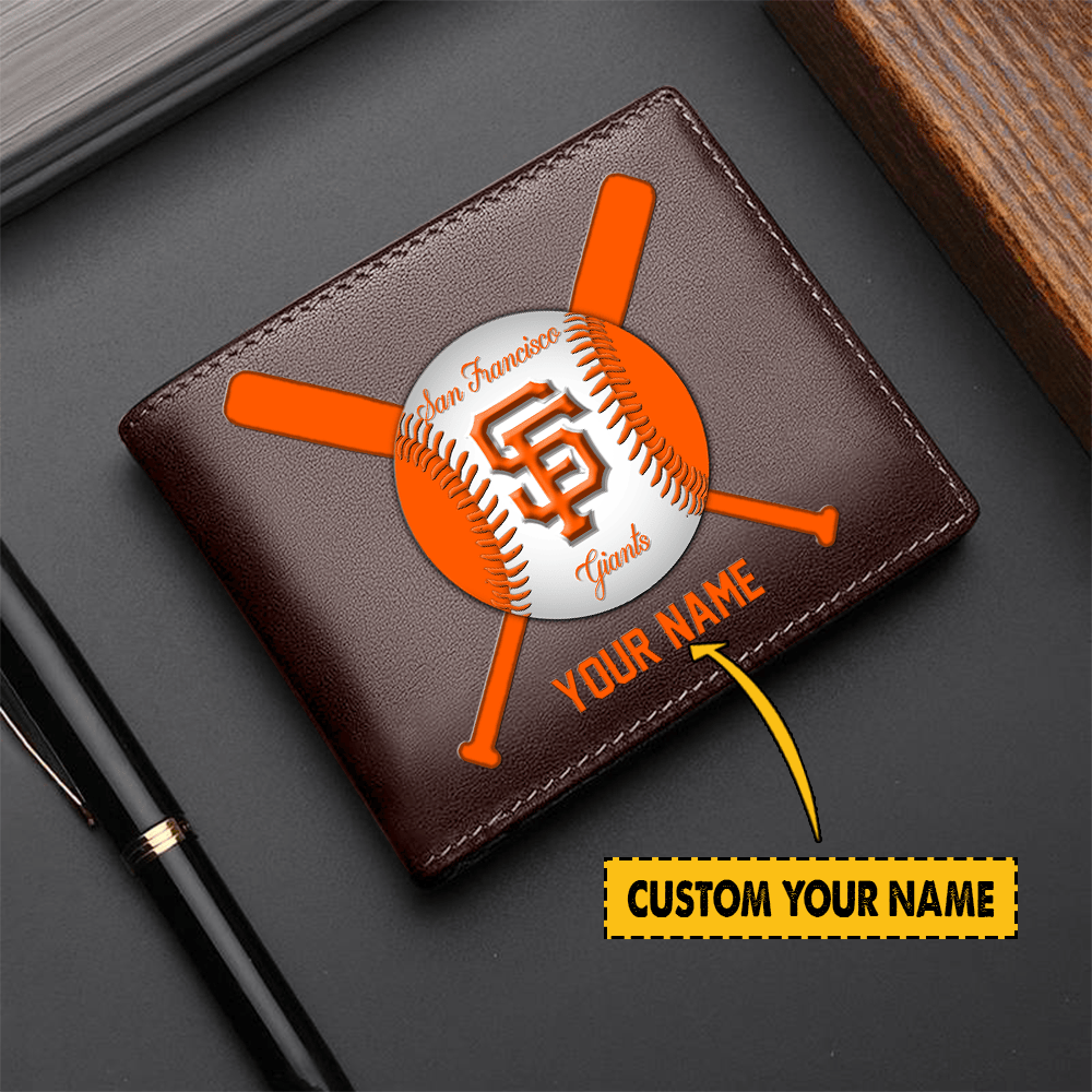 [FLASH SALE] NEW CUSTOMIZED MLB06 SFG SAN FRANCISCO GIANTS LEATHER WALLET